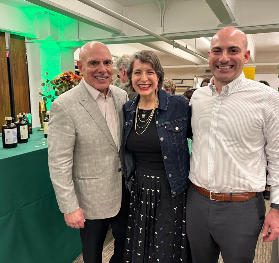 Joe Magliocco, Amanda Schuster, and Matt Magliocco at Martini Expo in Brooklyn, September, 2025