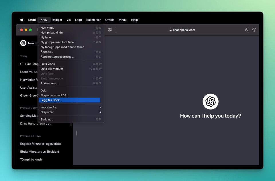 28 - Gjør enhver nettside til en app på macen