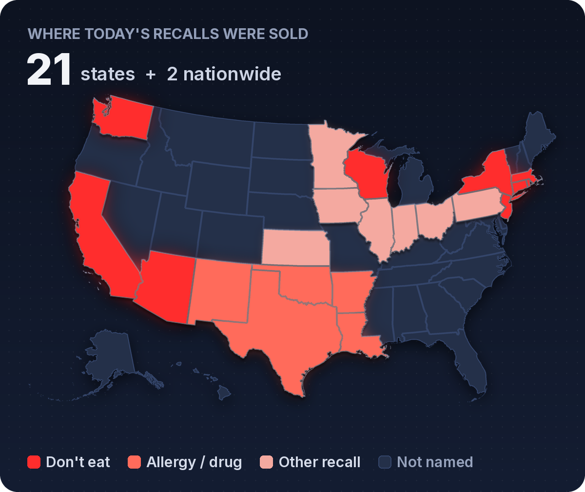 Sprouts, pasta and two cheeses walk into a recall