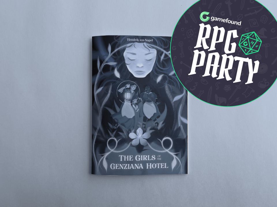 A digital mock up of a zine with two young women in chambermaid uniforms on the cover; a ghostly figure hovers over them, another young woman, her eyes closed in an almost serene way.
