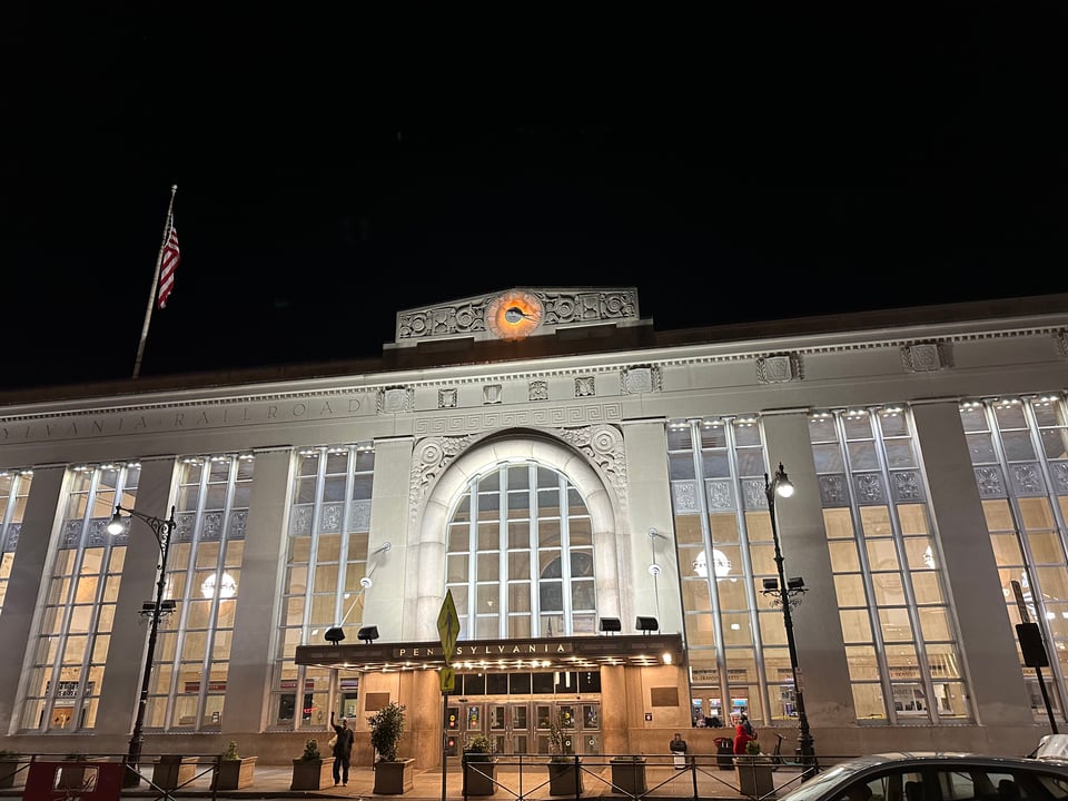 Photo of Newark Penn Station at 4:20 a.m.