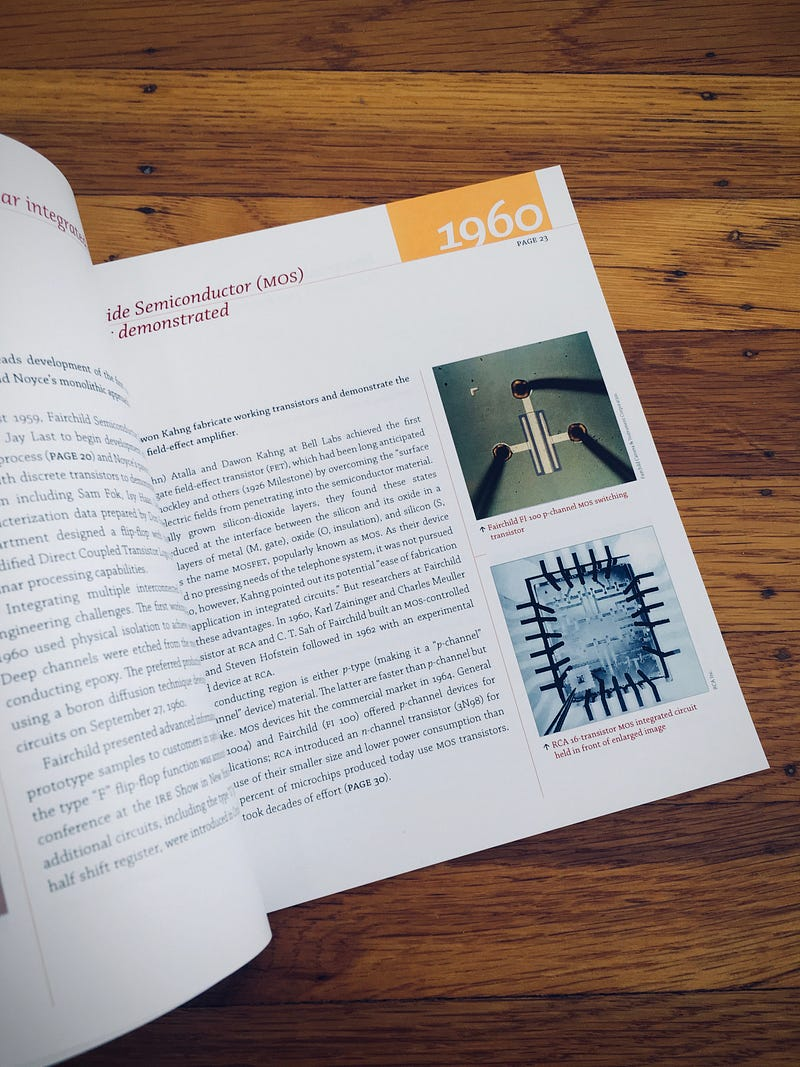 A photo of the inside of the IC At Fifty booklet