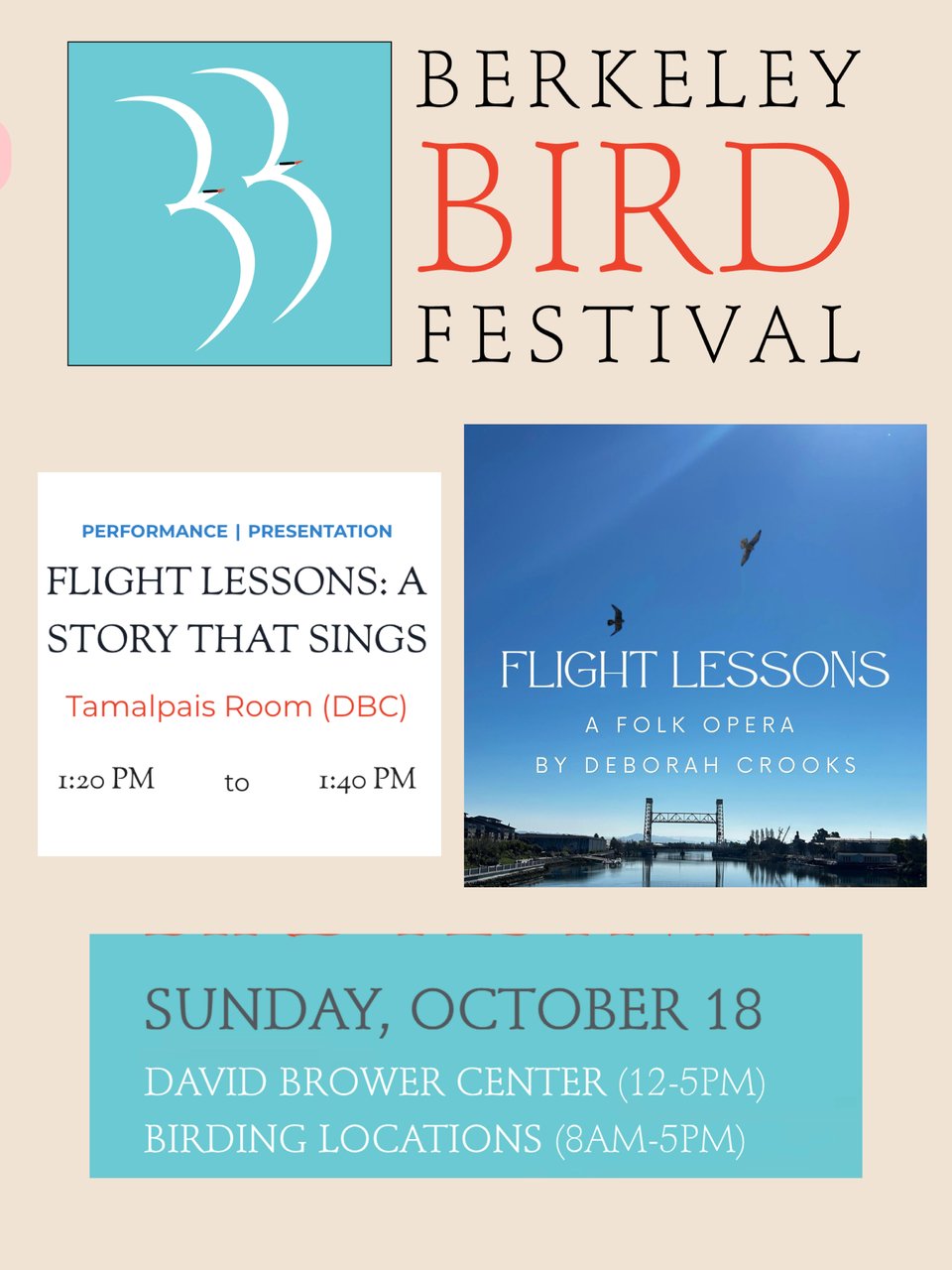 A presentation about a peregrine-falcon themed folk opera at the 2026 Berkeley Bird Festival