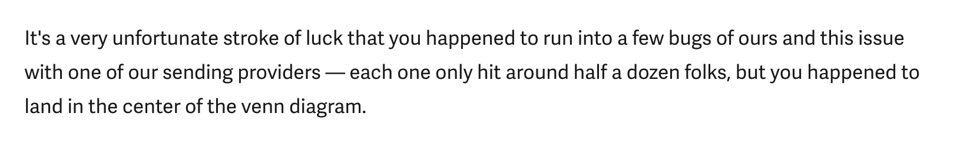 Section of an email from Buttondown to Nadia reading: