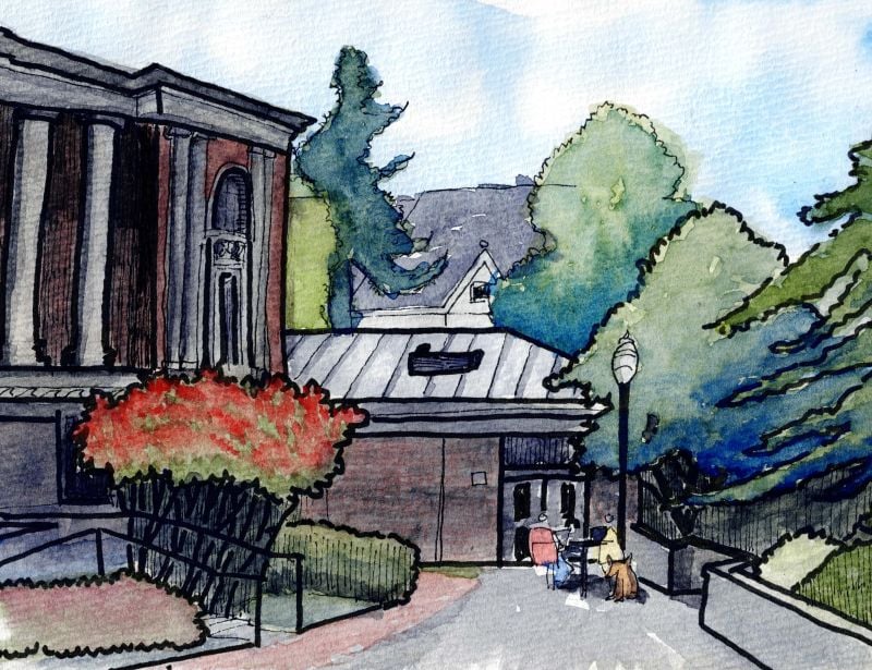 sketch of building at Oregon State University