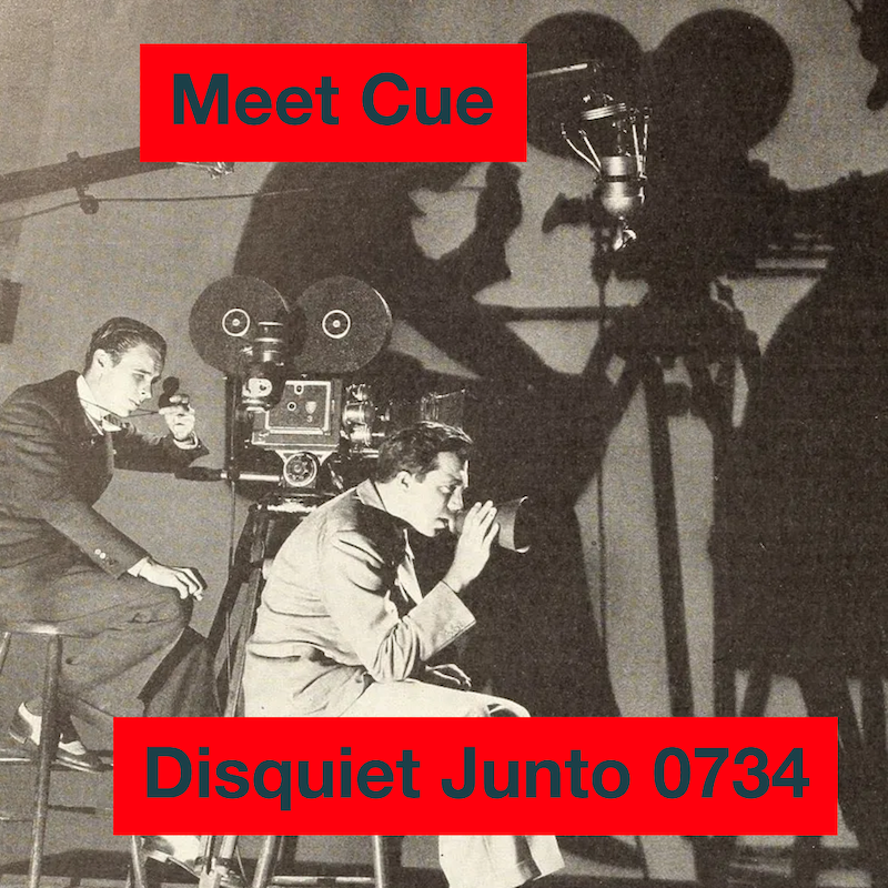 It shows a director and cinematographer at work, plus the name and number of the project