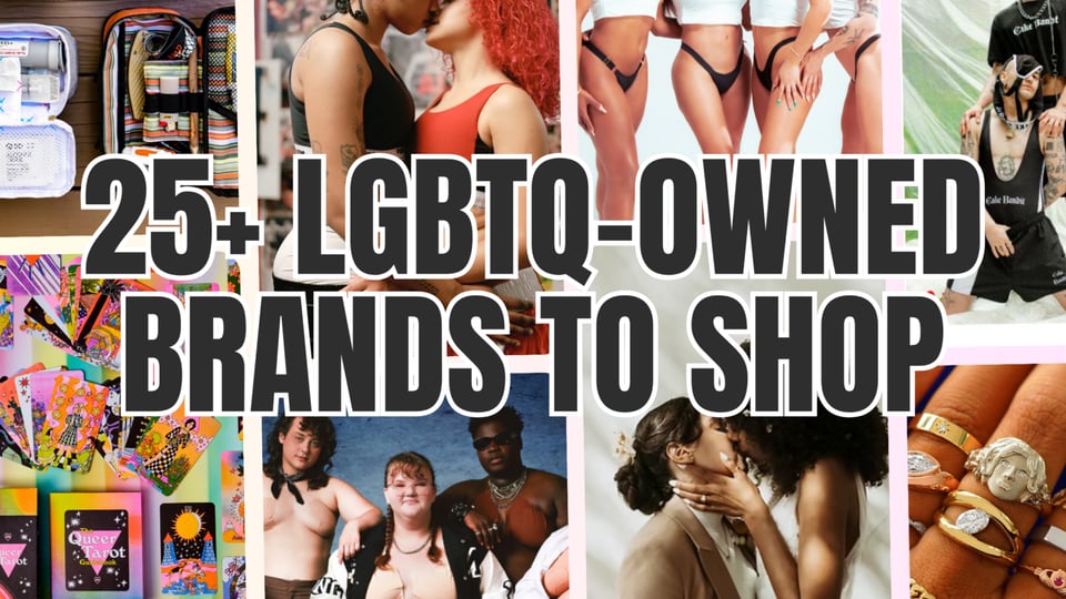 Image of different brands two people wearing binders, tucking images, jewelry, packing, and trans tape