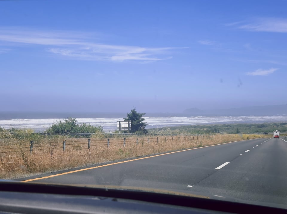 The California cost as seen from the highway