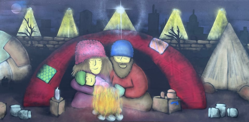 Holy Family as East End Homeless People