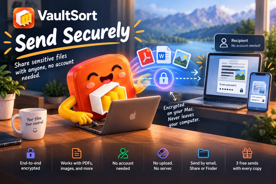 Send files securely with VaultSort