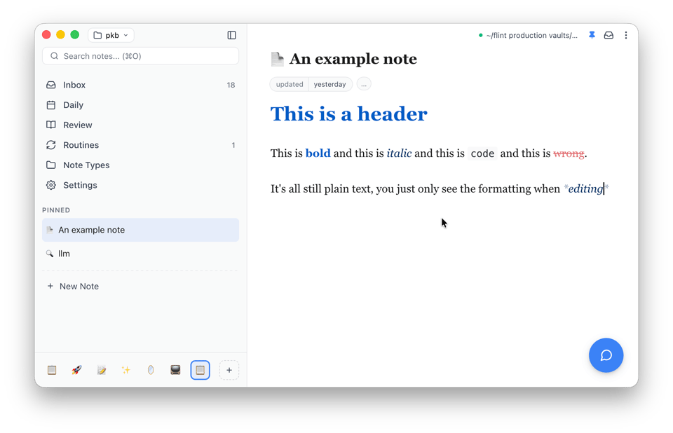 Flint January Updates: Markdown Live Preview & Search