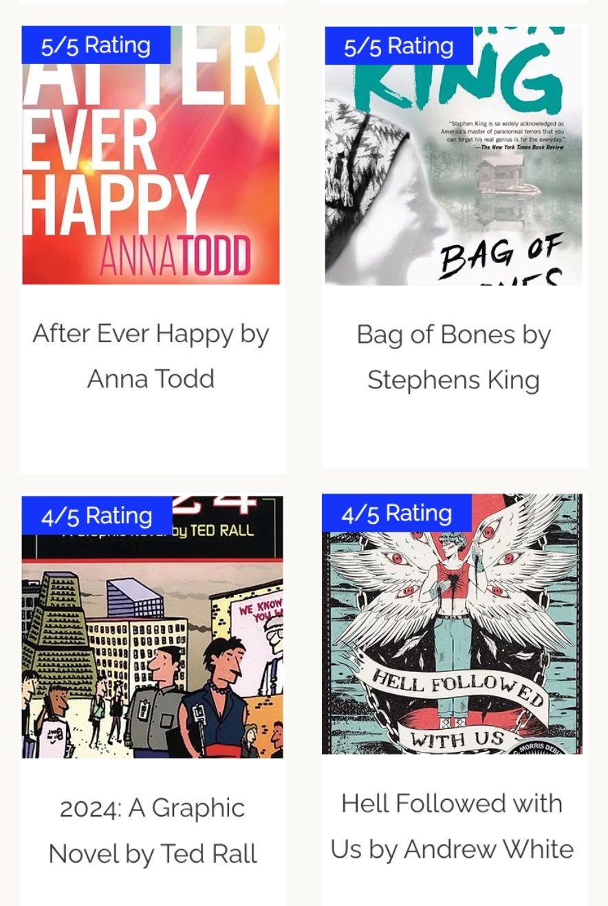 Image of the books reviewed by RatedBooks in July 2025.