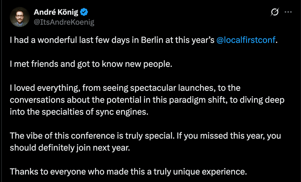 After the conference