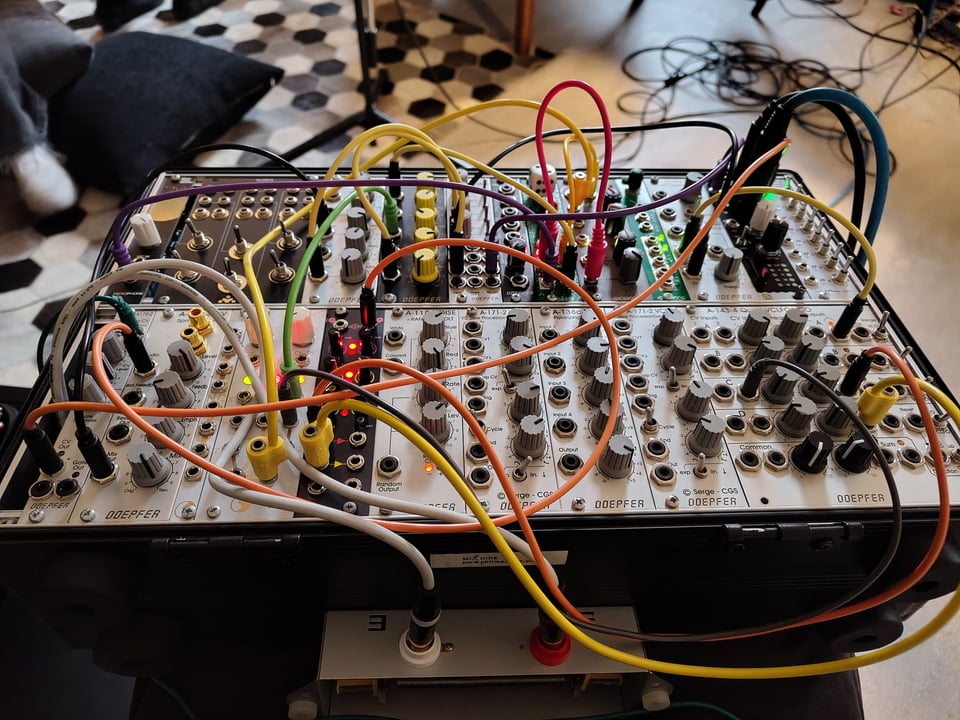 A modular synthesiser.