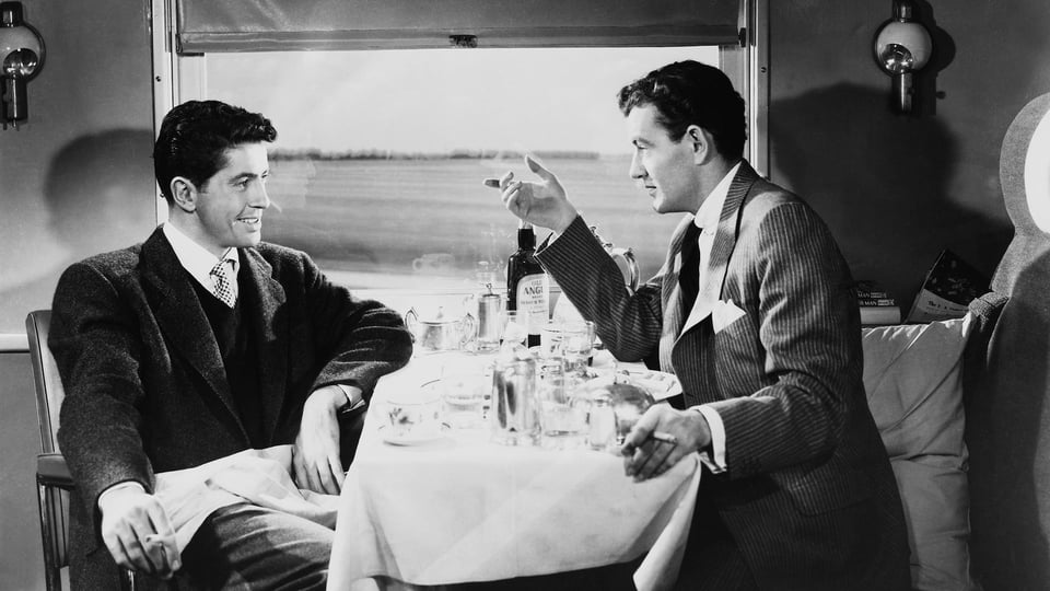 Still image from "Strangers on a Train."
