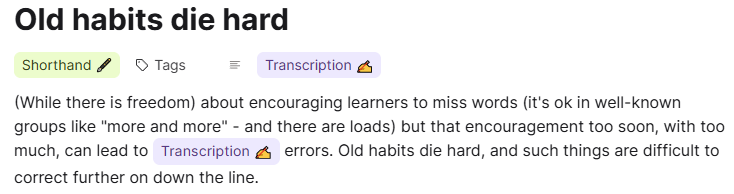 Old habits die hard