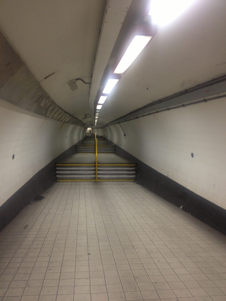 A passenger tunnel in Bank station