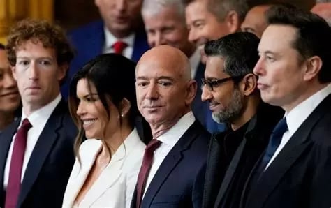 Zuck, Musk, Bezos, etc. at the Trump inauguration