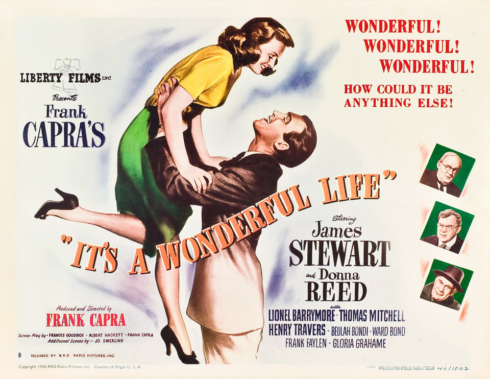 Quad poster for "It's a Wonderful Life."