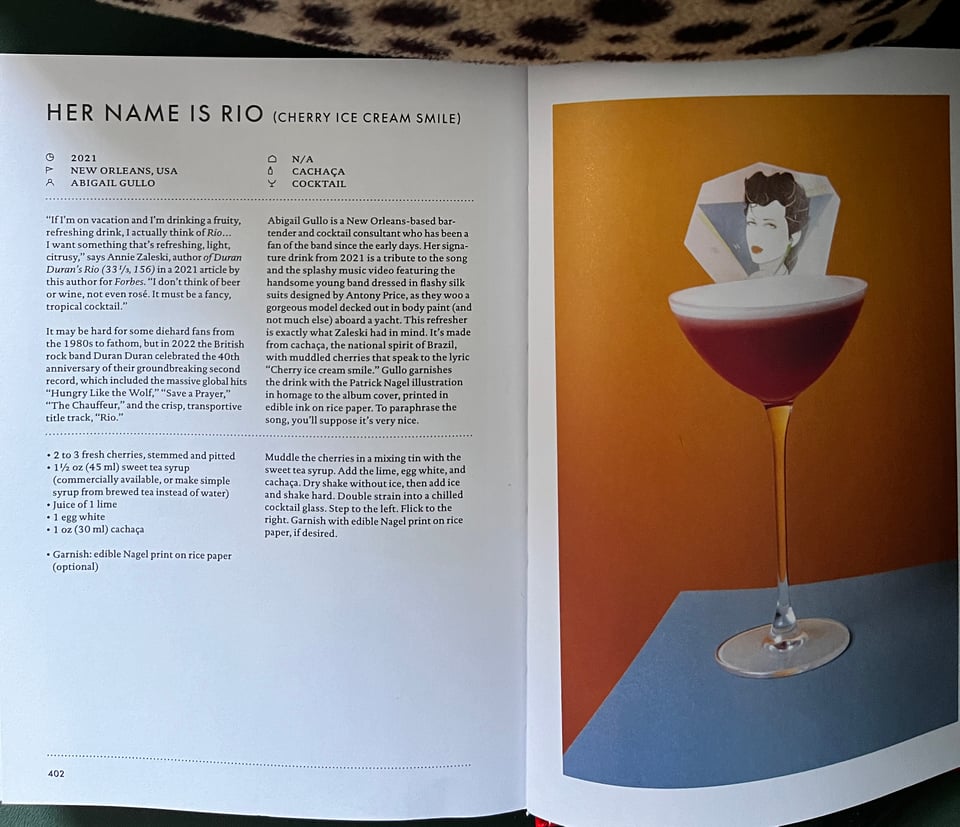 Her Name Is Rio, cocktail by Abigail Gullo, featured in Signature Cocktails book by Amanda Schuster