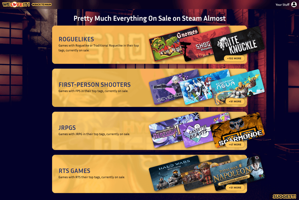 WeLoveIt.io's new Sale Browser
