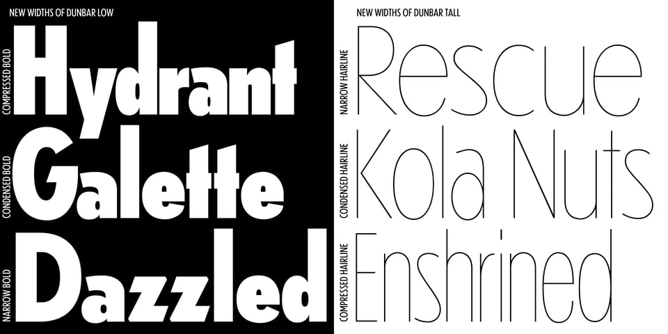 Dunbar widths specimen