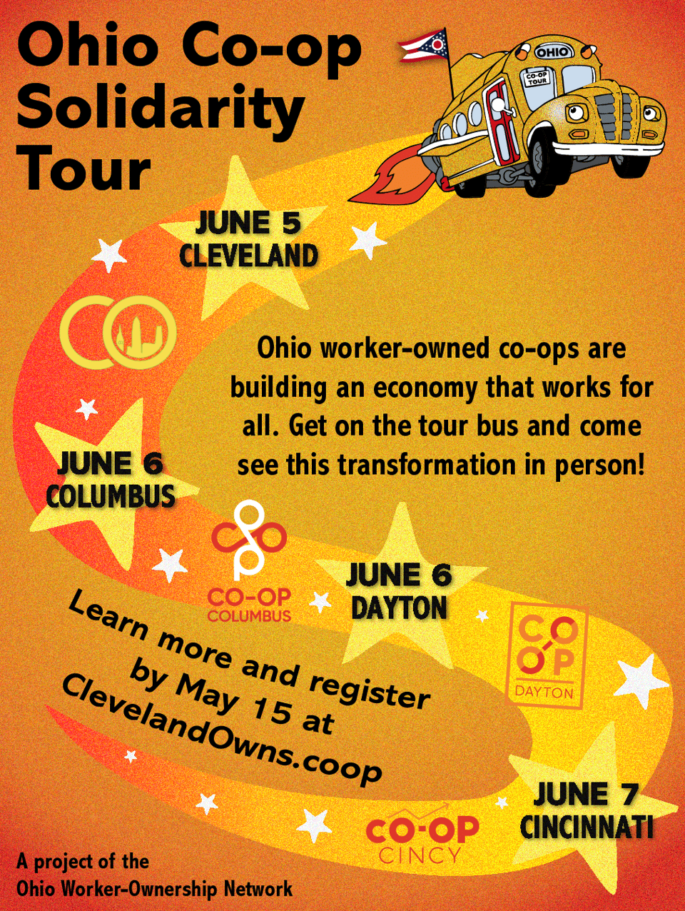Flyer for the Ohio Solidarity Tour