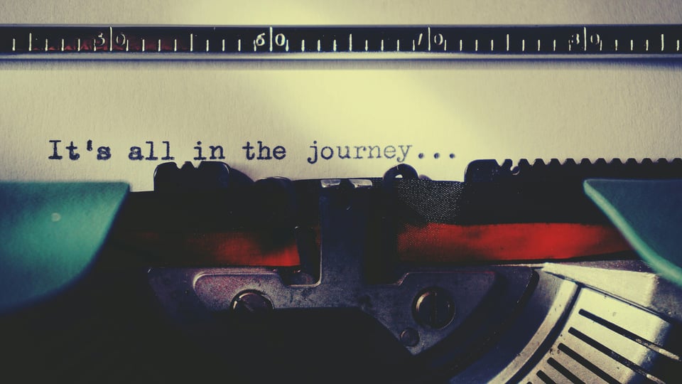 Stock image of a typewriter. Typed on the paper in the typewriter is: