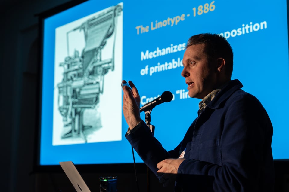 Doug presenting at In the Making.