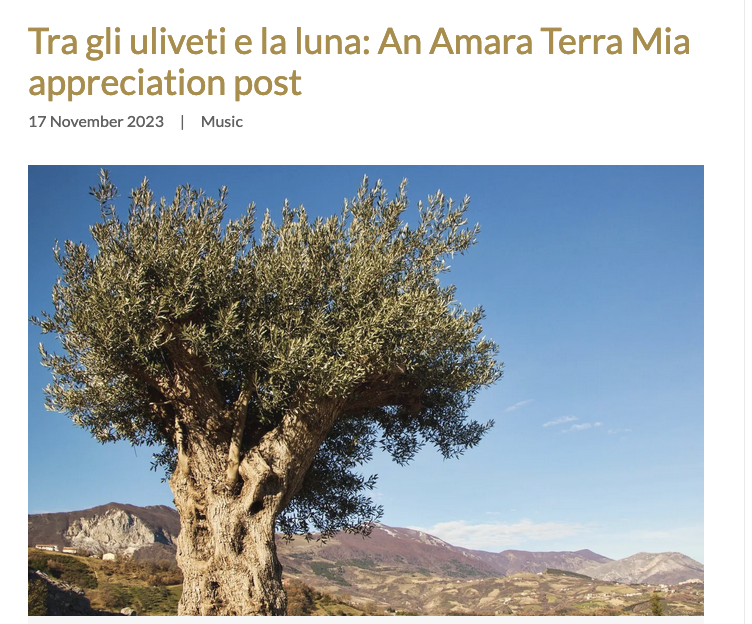 Image alt text: An olive tree stands in front of distant mountains