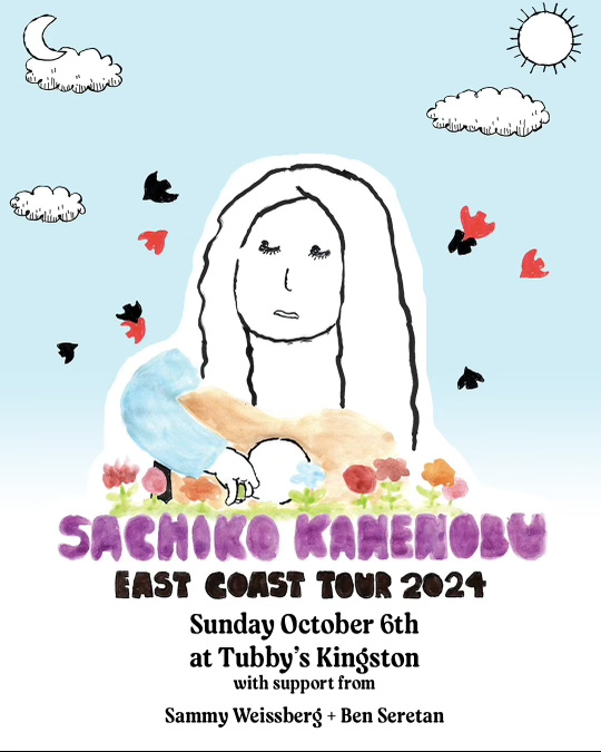 a flyer for the Sachiko Kanenobu gig at Tubby's on October 6th with Ben Seretan and Sammy Weissberg