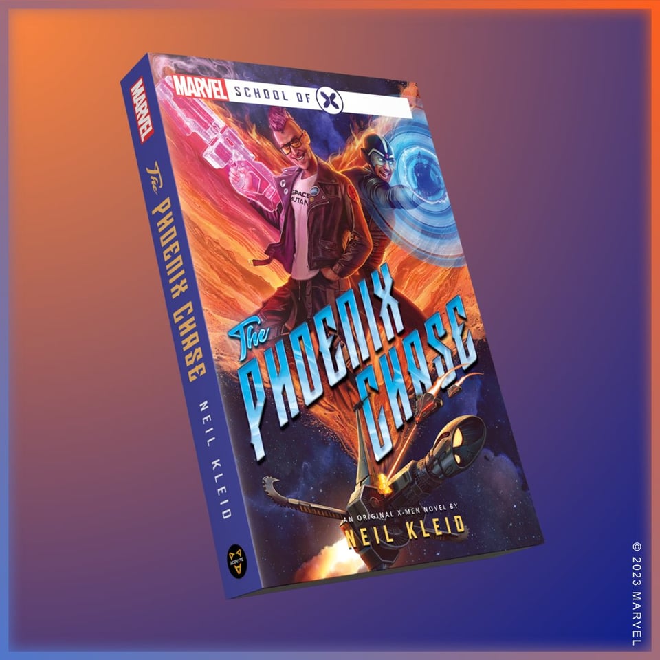 cover for School of X: The Phoenix Chase, an original X-Men novel by this guy, available now from Aconyte Books and Marvel.