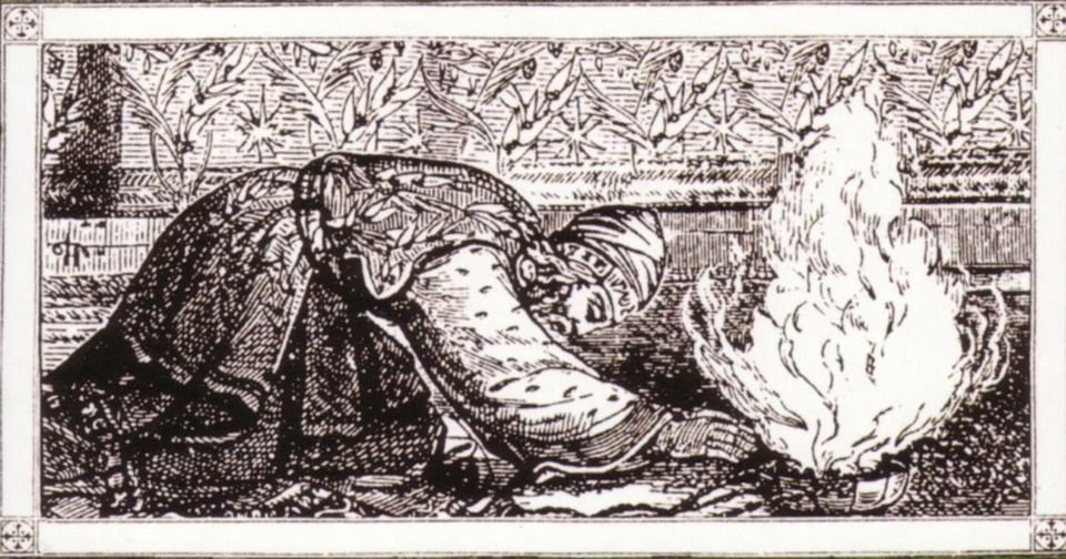 The original artwork for Sleep’s 1999 album Jerusalem that was released as Dopesmoker