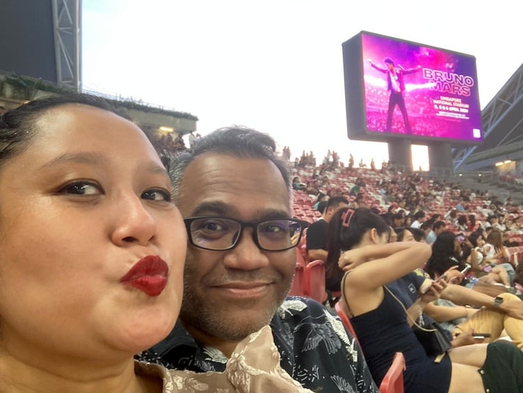 Nadia and I at the Bruno Mars concert