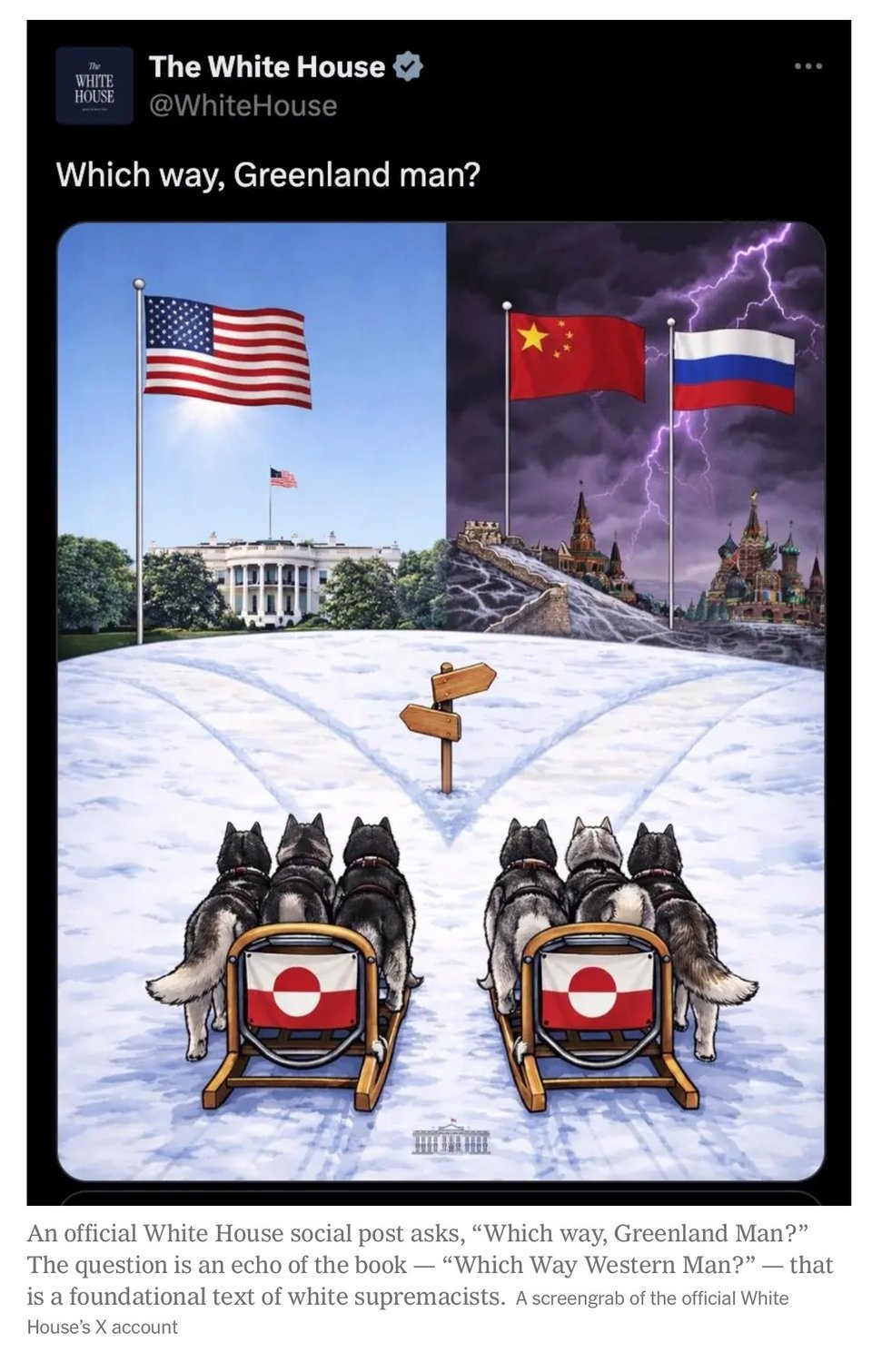 the apparent allusions to white supremacy were not an accident.