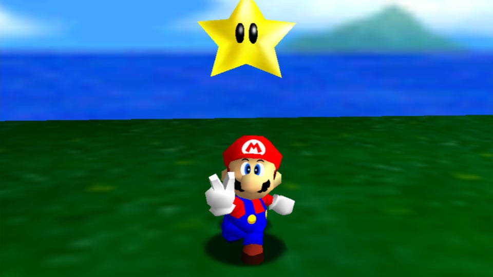 a scene from super mario 64