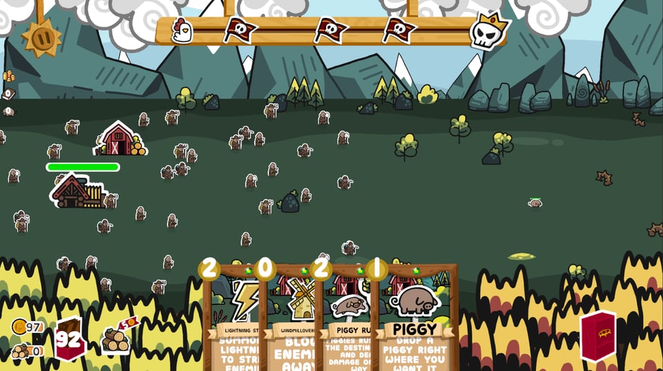 A screenshot of the game Not the Right God. The art style is a bit like Paper Mario or Castle Crasher.