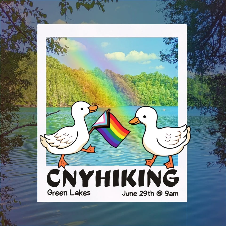 Upcoming CNY Hiking hike at Green Lakes State Park, June 29th at 9am