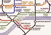 A portion of the 1933 tube map
