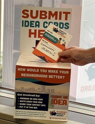 A person submitting an idea card an idea box at the library