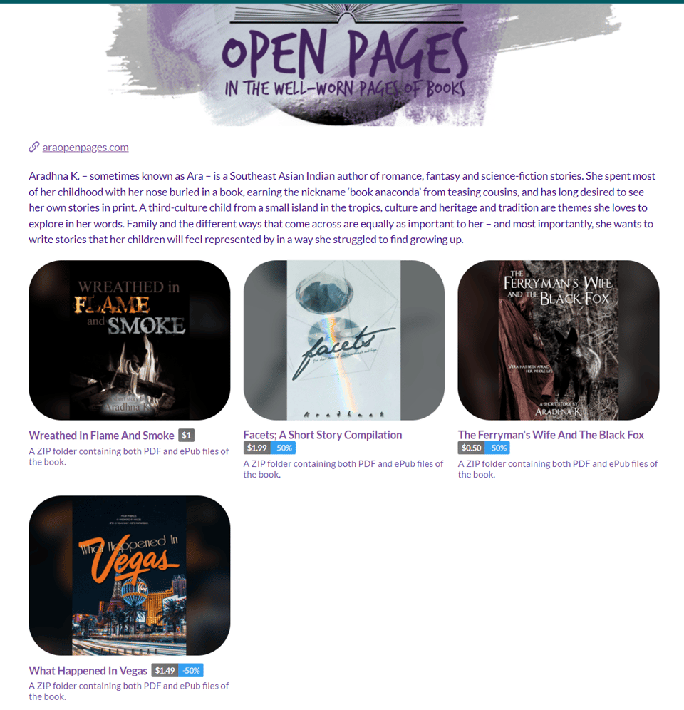 Screenshot from Aradhna's itch.io store page.