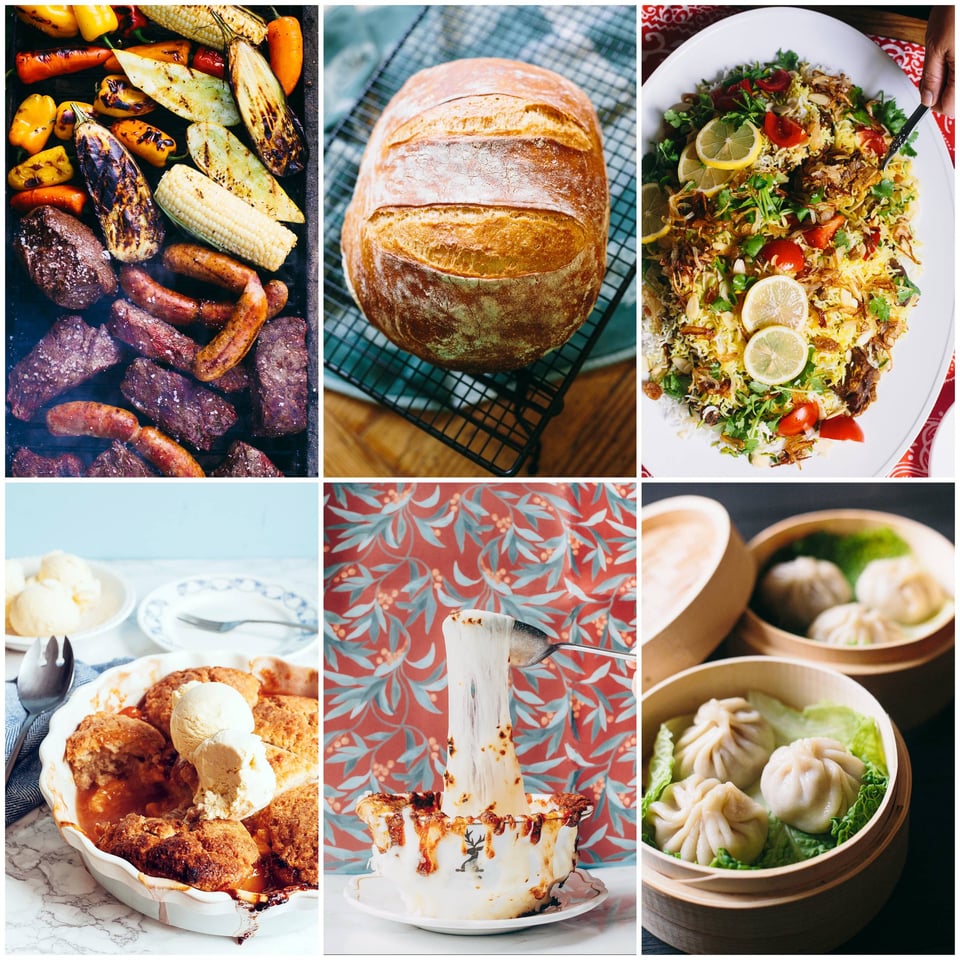collage of food images