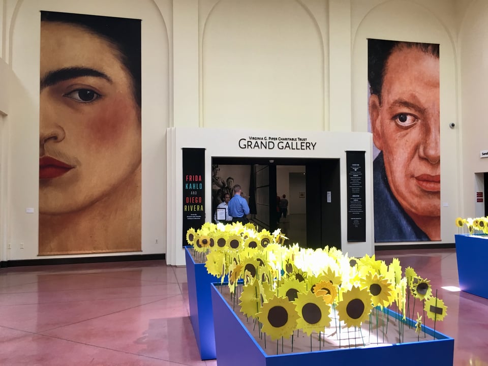 the entrance to the gallery where the Frida Kahlo and Diego Rivera exhibit was held at the Heard Museum in 2017