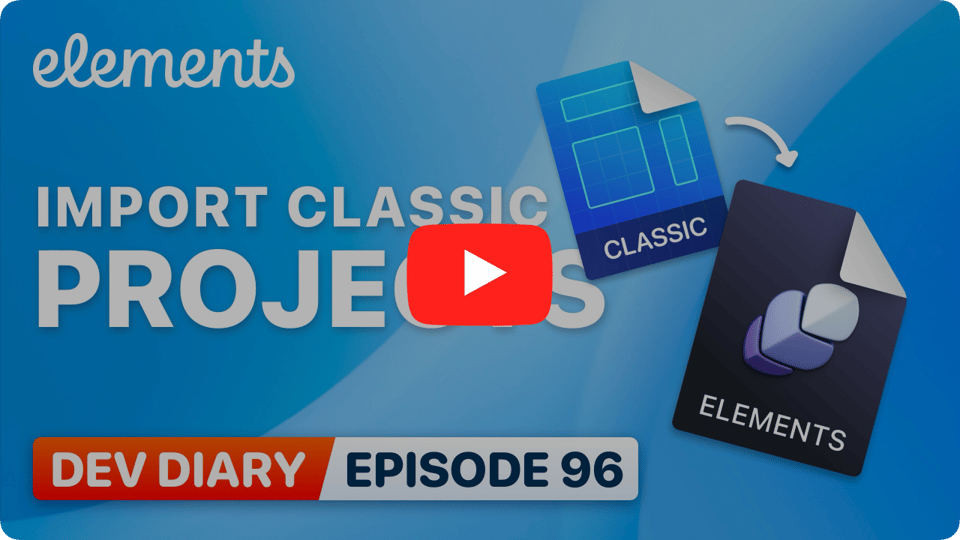 Import Classic Projects into Elements