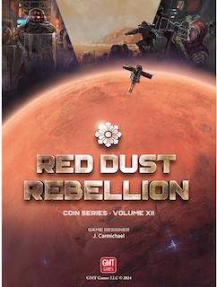 box art for the board game Red Dust Rebellion