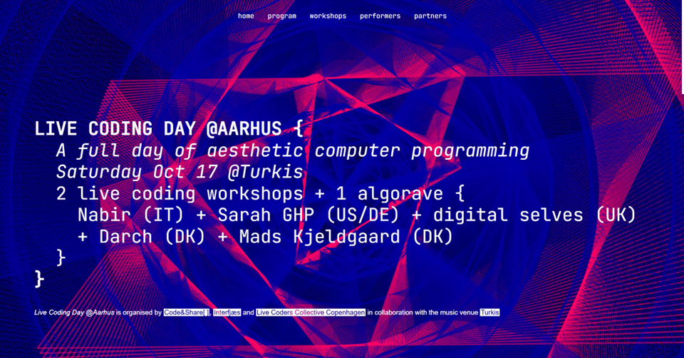 Live Coding Day @Aarhus on October 17th