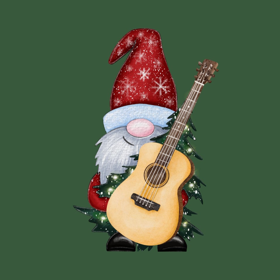 Santa with a guitar image - Christmas Gift Idea