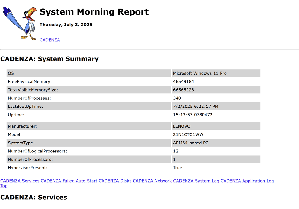 Morning Report