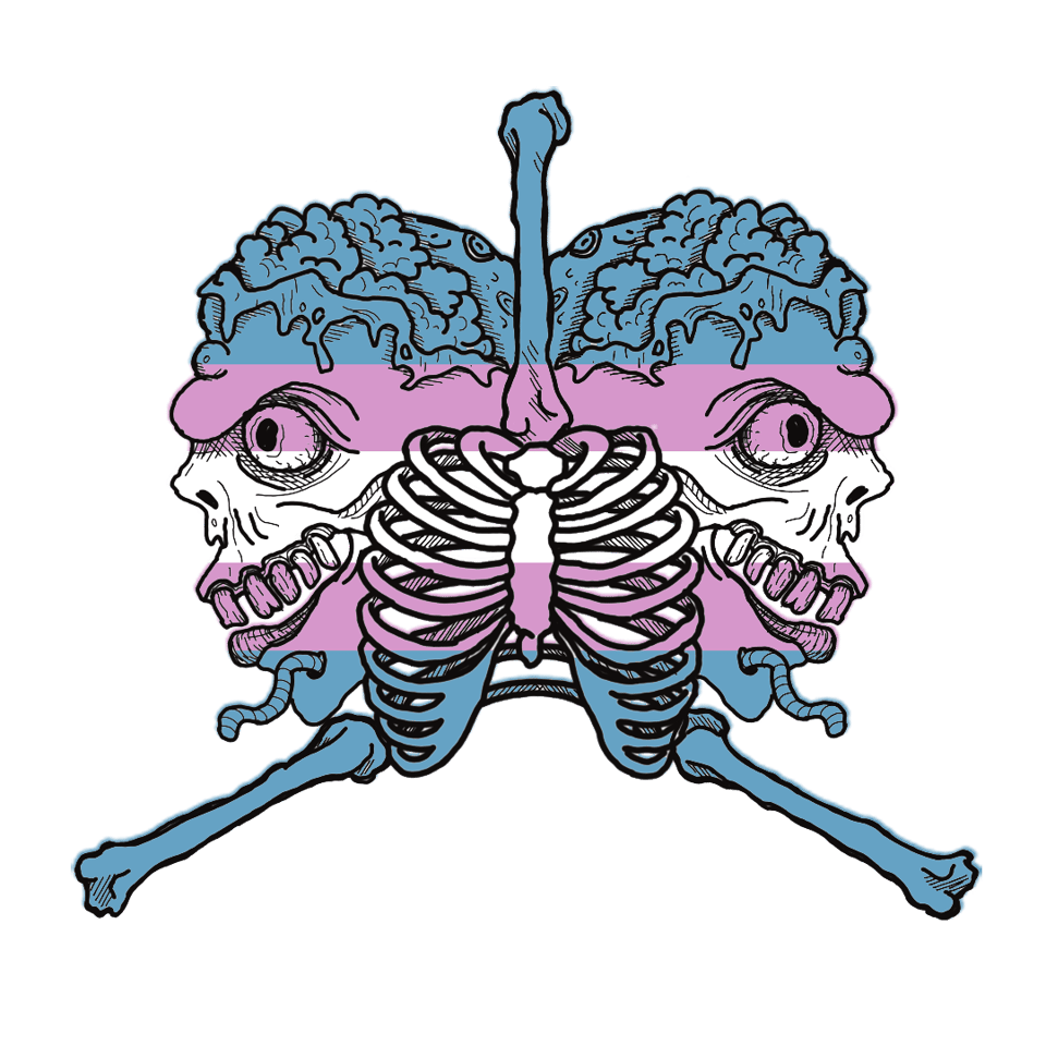 ghoulish books logo with trans colors