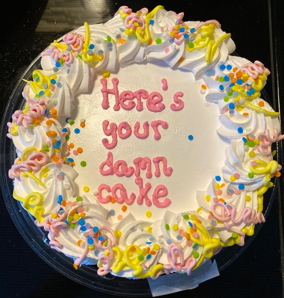 Eating your feelings cake